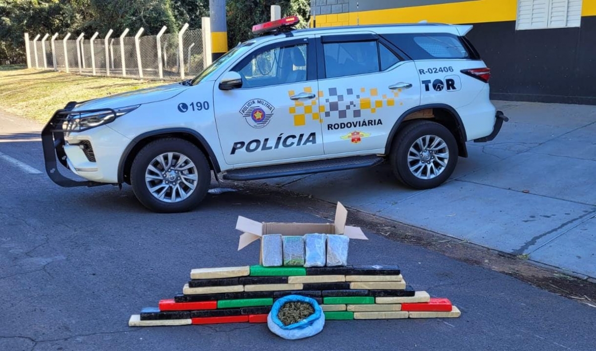 Homem é preso com 34 tijolos de maconha pela Polícia Militar Rodoviária