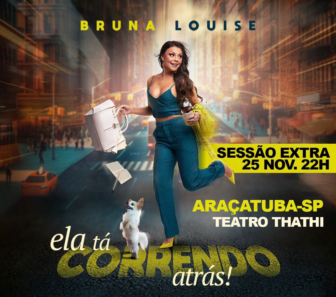 Bruna Louise no teatro Thathi, em Araçatuba