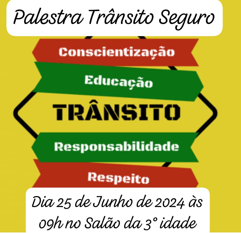 Convite para participar de Palestra sobre Segurança no Trânsito