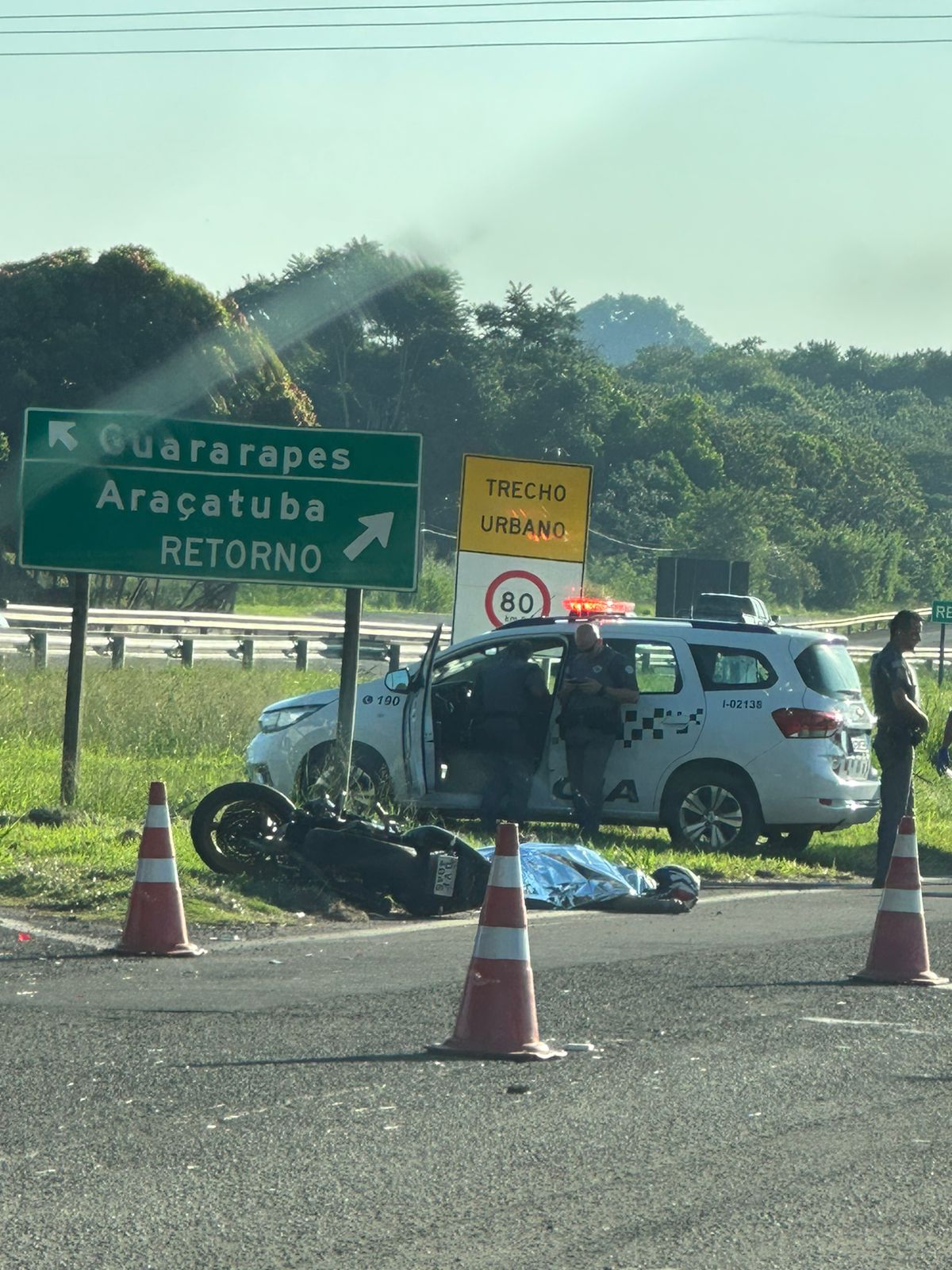 HOMEM  MORRE EM ACIDENTE DE MOTO NA RODOVIA MARECHAL RONDON EM ARAÇATUBA