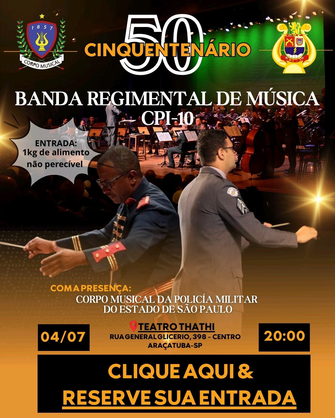 Apresentação da Banda Regimental de Música da CPI-10 